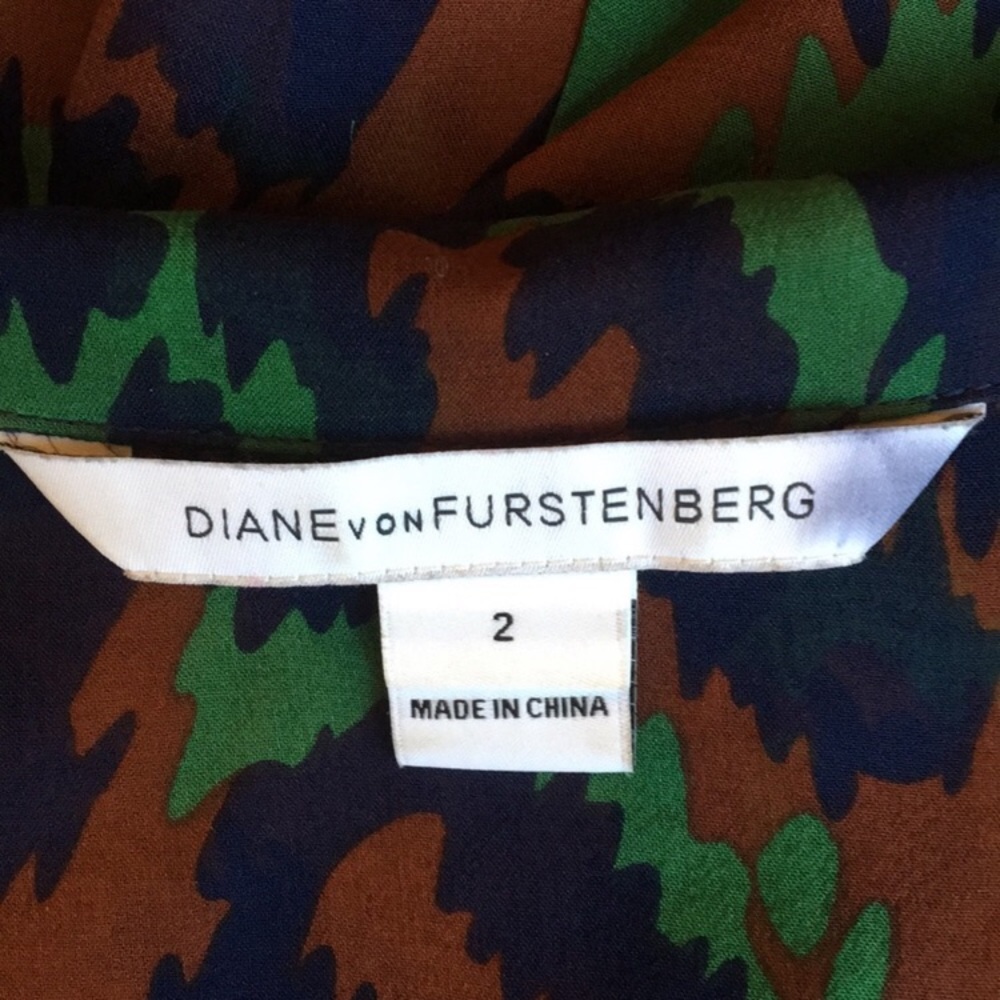 NWOT Diane von Furstenberg Lorelei blouse silk 2 - Picture 6 of 8